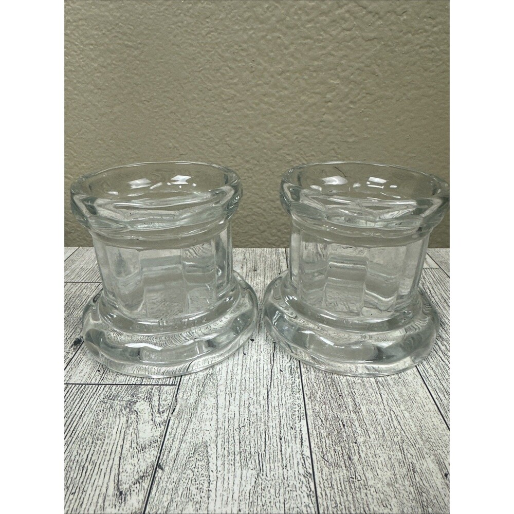 2 Pc Home Interiors glass candle holder's Home‎ Interiors USA
